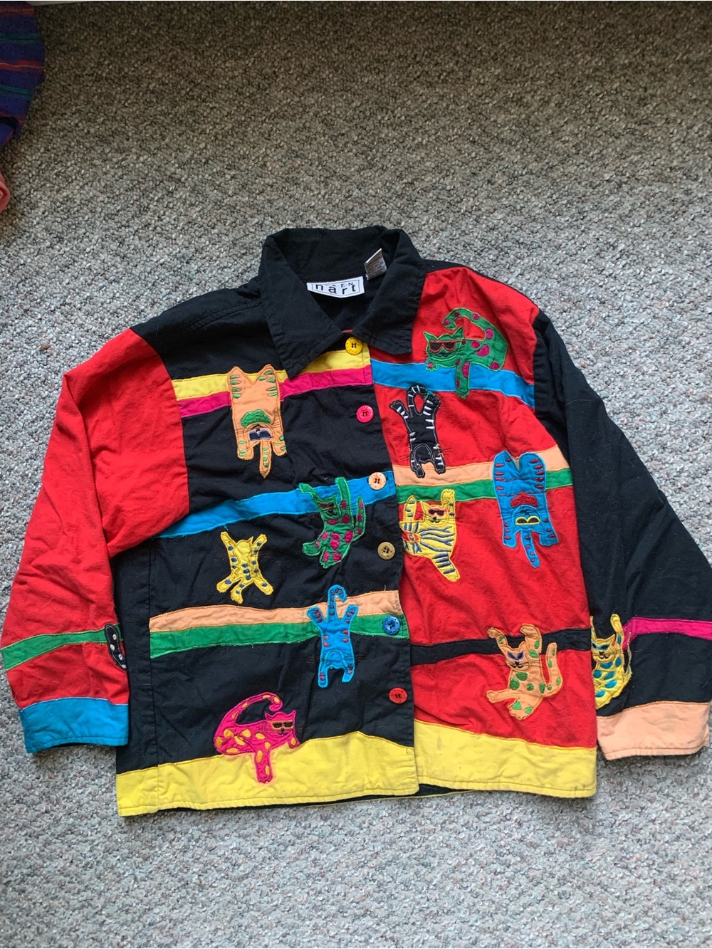 KEREN hart patchwork cat jacket